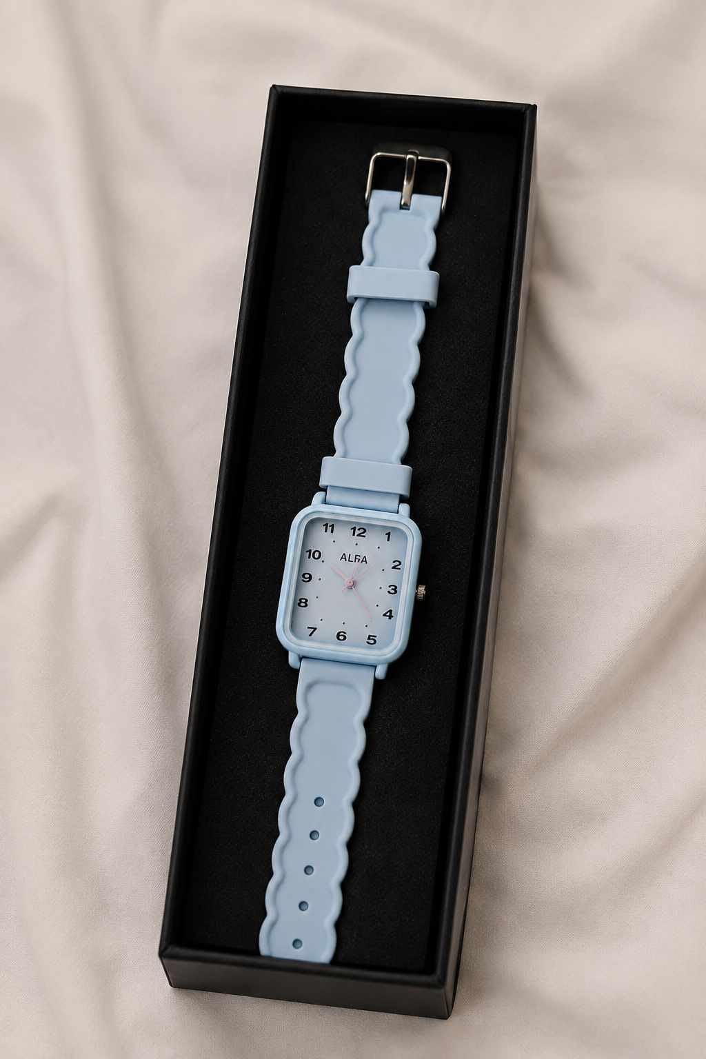 Fashion Simple Digital Surface Silicone Strap Women Quartz Watch